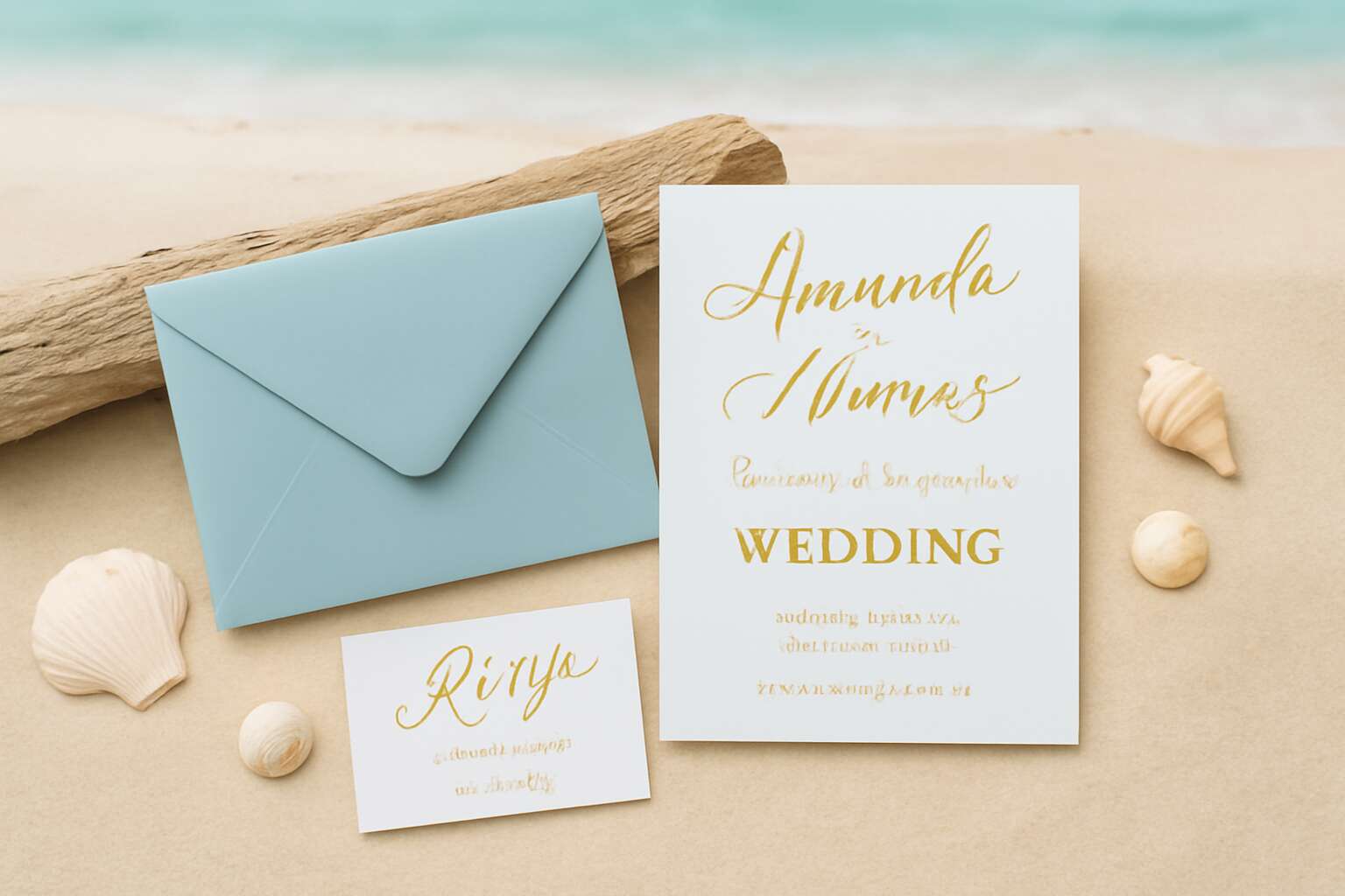 beach wedding invitation ideas