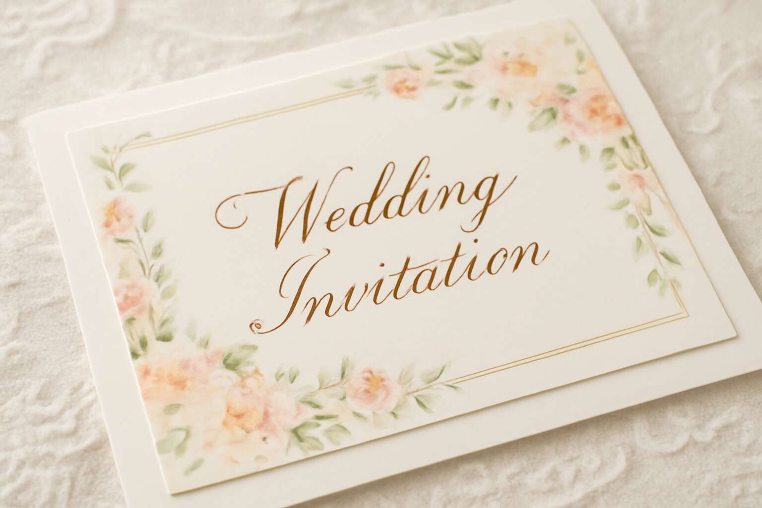 wedding invitation in english
