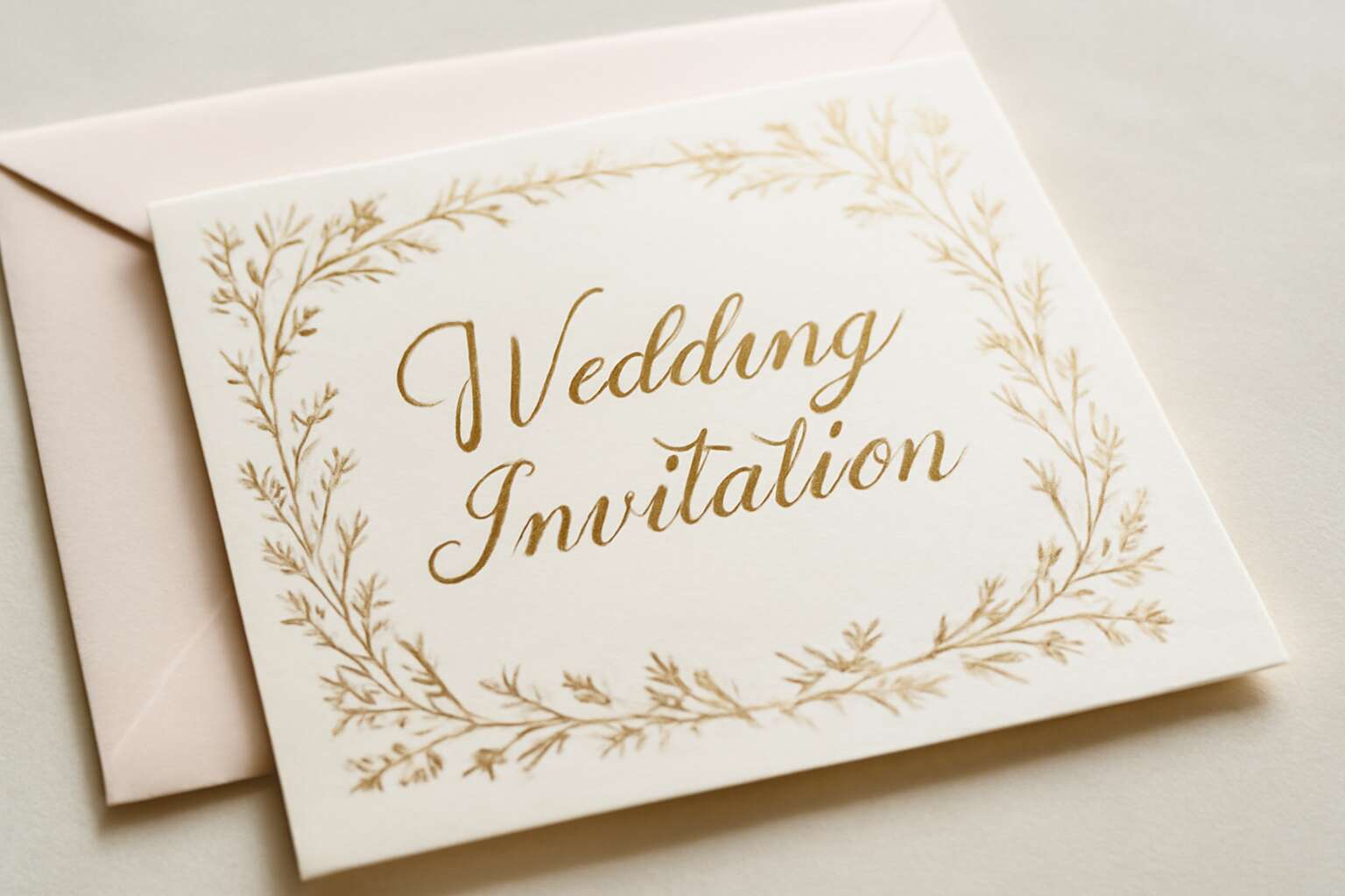 wedding invitation front page