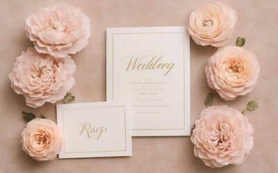 Romantic blooms for your wedding invite: flowers for wedding invitation cards that sparkle