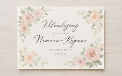 Chic and heartfelt wedding invitation card in afrikaans for a memorable celebration