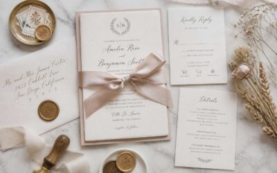Wedding invitation with entourage that captivates your guests